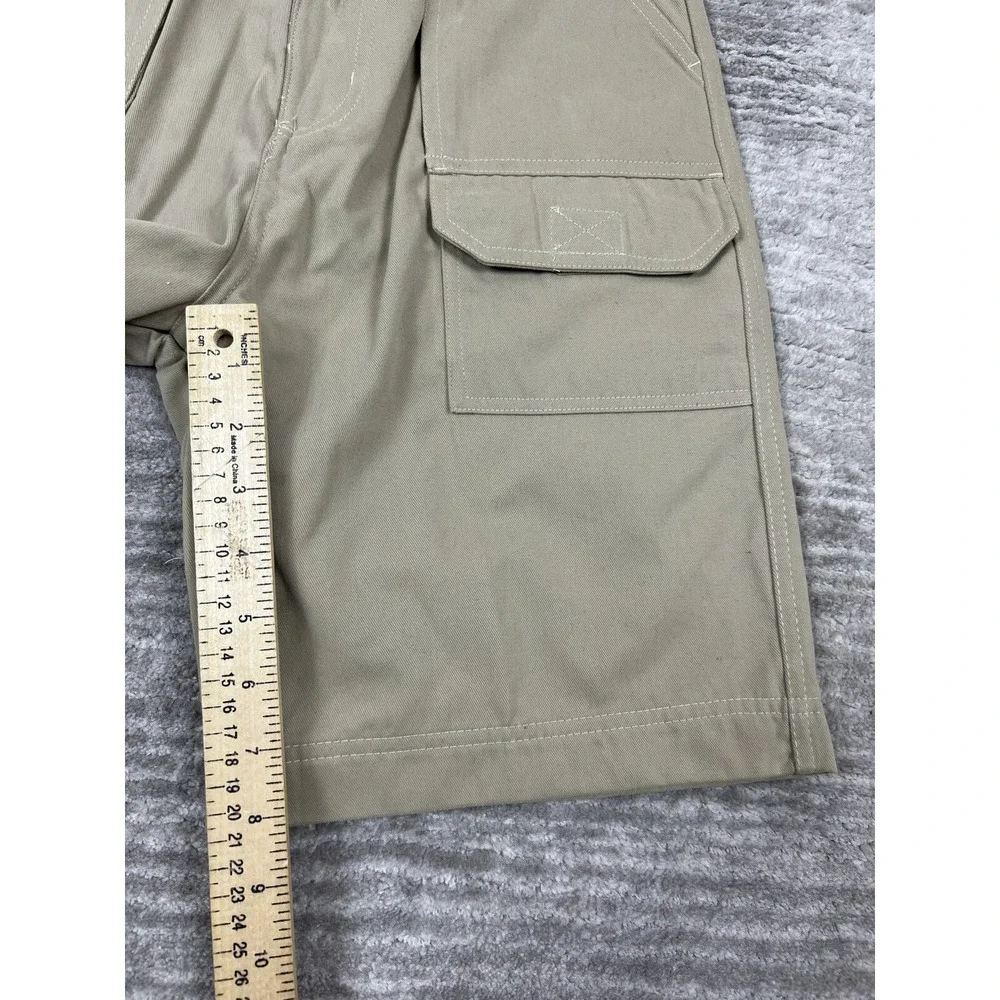 US Polo Assn Cargo Shorts Boys 16 Khaki Uniform Division Adjustable Waist Tan‎